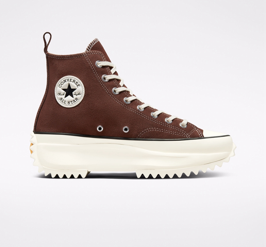 Brown Converse Run Star Hike Platform Suede | A43751B