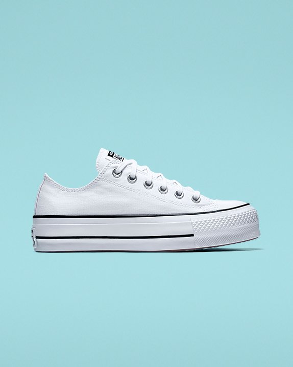 White Converse Chuck Taylor All Star Lift Canvas Low Top | A15072R