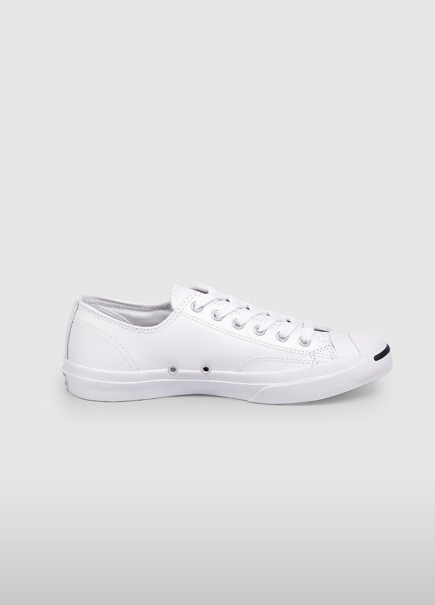 White Converse Jack Purcell Leather Low Top | A45069P