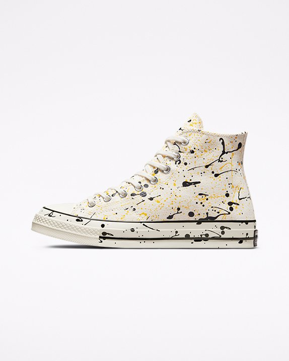 Beige Converse Chuck 70 Paint Splatter High Top | A85376A