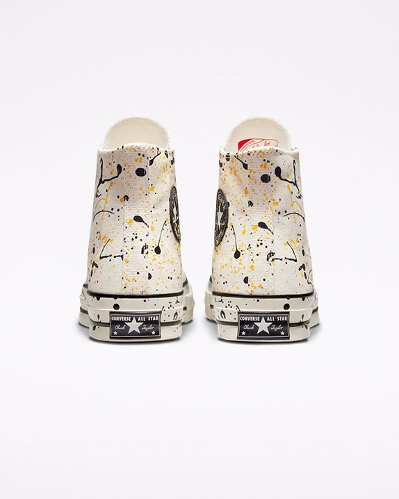 Beige Converse Chuck 70 Paint Splatter High Top | A85376A