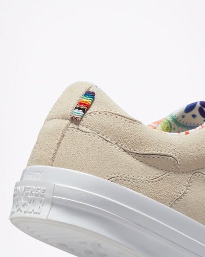 Beige Converse One Star Pride Low Top | A07670W