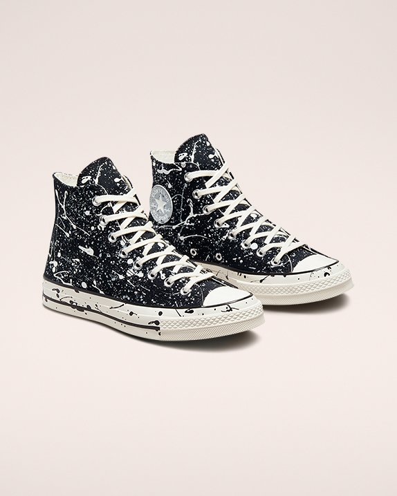 Black Converse Chuck 70 Paint Splatter High Top | A46018Y