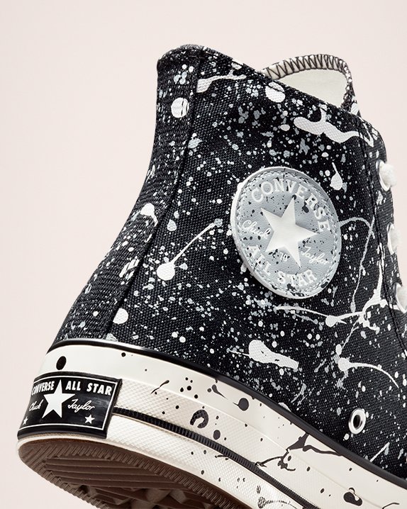 Black Converse Chuck 70 Paint Splatter High Top | A46018Y