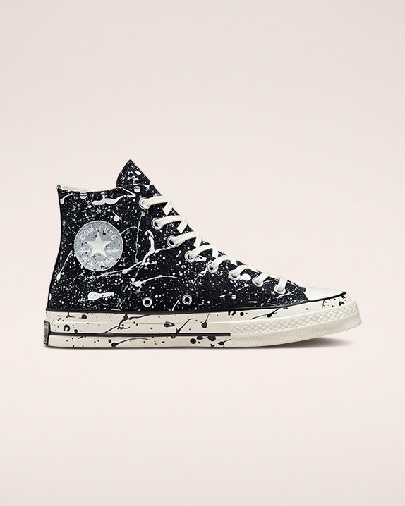 Black Converse Chuck 70 Paint Splatter High Top | A46018Y