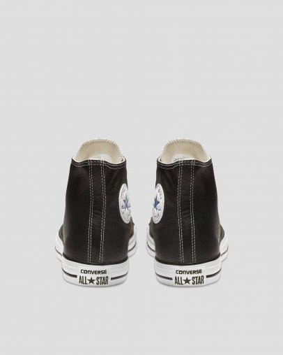 Black Converse Chuck Taylor All Star Classic Leather High Top | A21490M