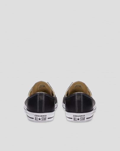 Black Converse Chuck Taylor All Star Classic Leather Low Top | A70061H