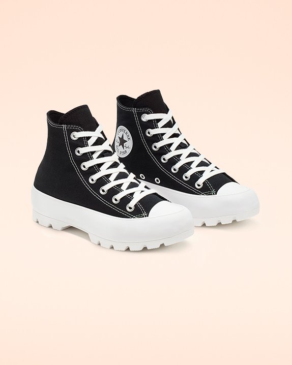 Black Converse Chuck Taylor All Star Lugged High Top | A01078Q