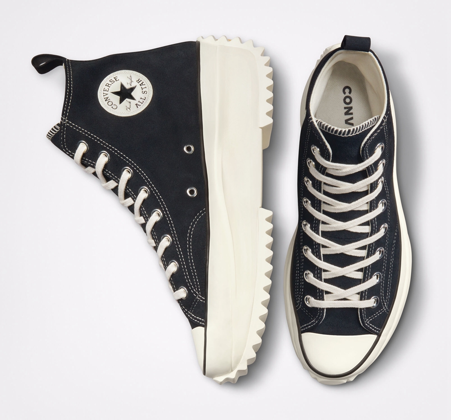 Black Converse Run Star Hike Platform Suede | A88148A