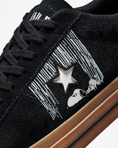 Black Converse x Peanuts One Star Low Top | A21633B