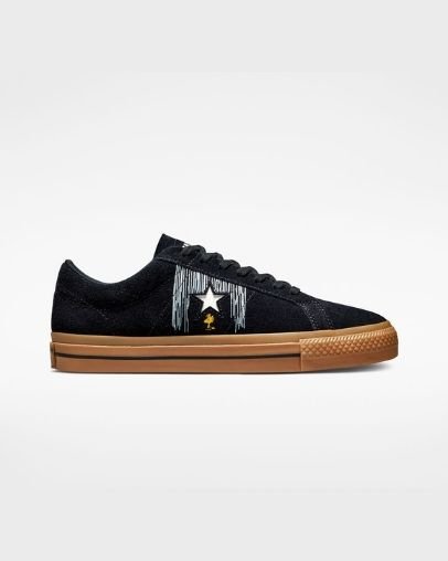 Black Converse x Peanuts One Star Low Top | A21633B