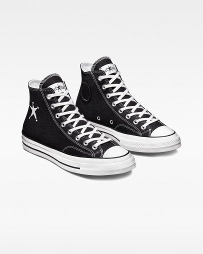 Black Converse x Stussy Chuck 70 High Top | A10363T