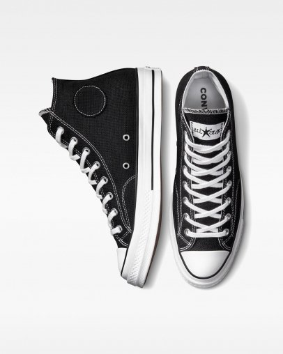 Black Converse x Stussy Chuck 70 High Top | A10363T