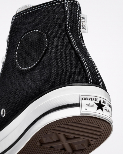 Black Converse x Stussy Chuck 70 High Top | A10363T