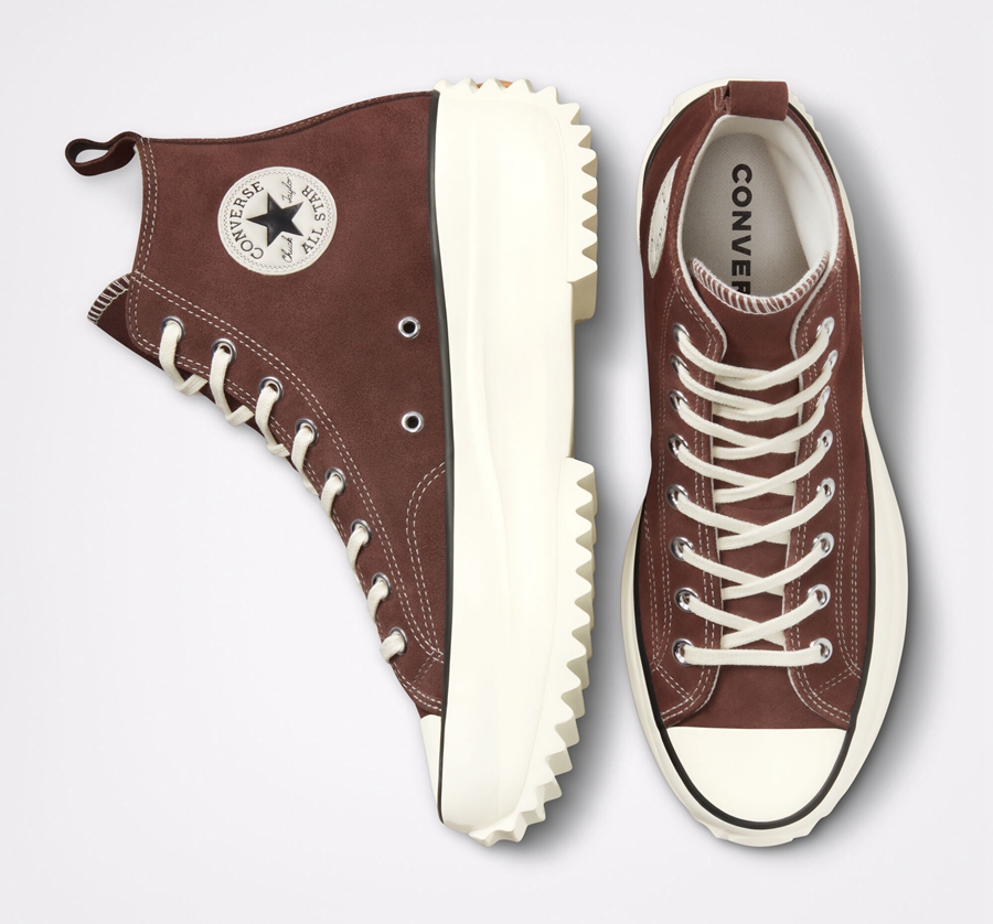 Brown Converse Run Star Hike Platform Suede | A06956W