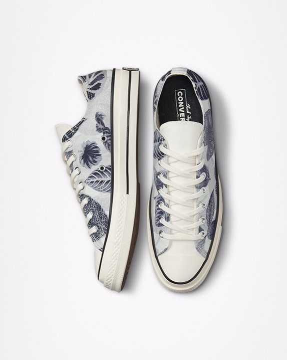 Grey Converse Chuck 70 Tropical Leaf Low Top | A02321X