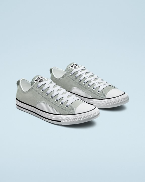 Grey Converse Chuck Taylor All Star Hickory Stripe Low Top | A46193I