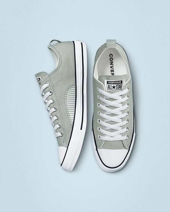 Grey Converse Chuck Taylor All Star Hickory Stripe Low Top | A46193I