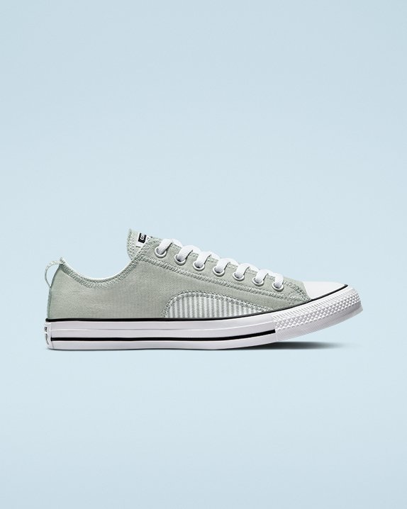 Grey Converse Chuck Taylor All Star Hickory Stripe Low Top | A46193I