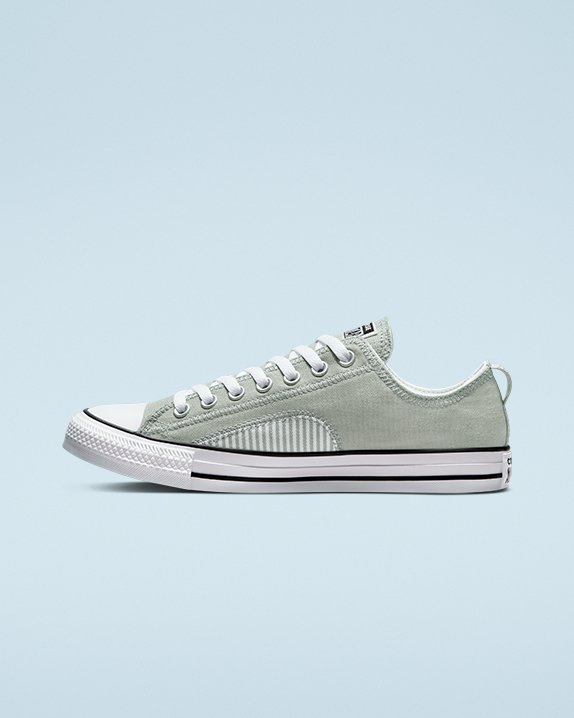 Grey Converse Chuck Taylor All Star Hickory Stripe Low Top | A84720V