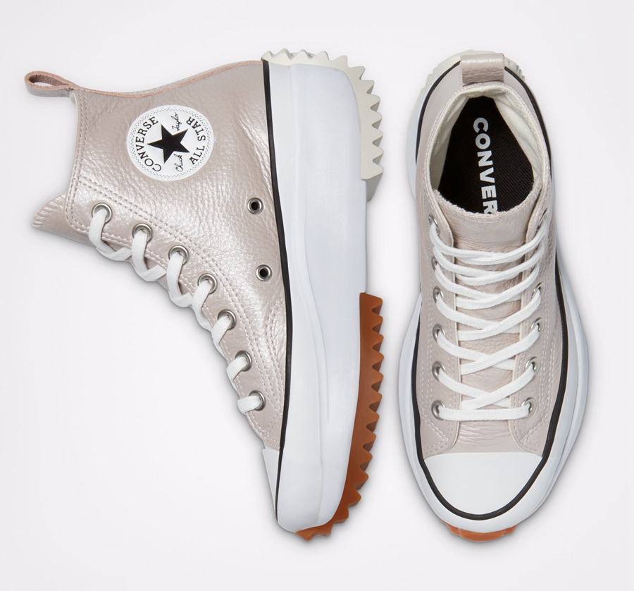 Grey Converse Run Star Hike Platform Metallic Classics | A30526Y