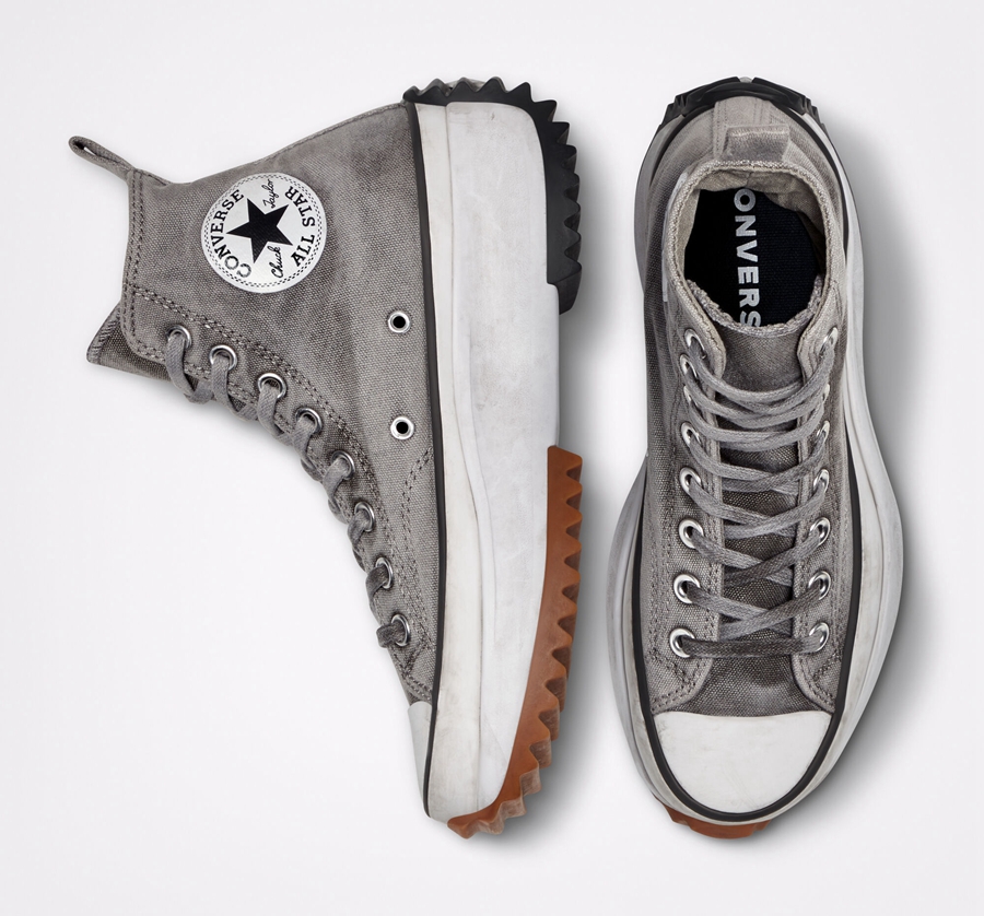 Grey Converse Run Star Hike Platform Smoked Canvas | A81518X