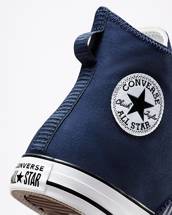 Navy Converse Chuck Taylor All Star Hickory Stripe High Top | A25318H