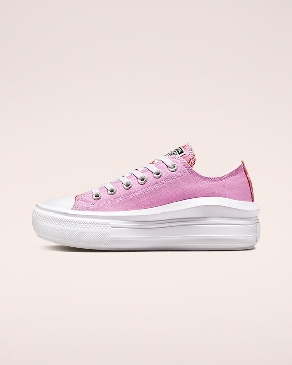 Pink Converse Chuck Taylor All Star Move Floral Platform Low Top | A83911D