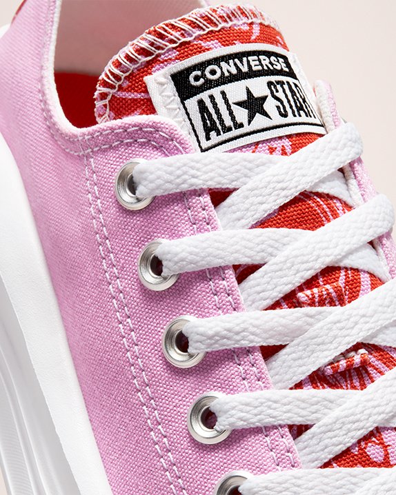 Pink Converse Chuck Taylor All Star Move Floral Platform Low Top | A83911D