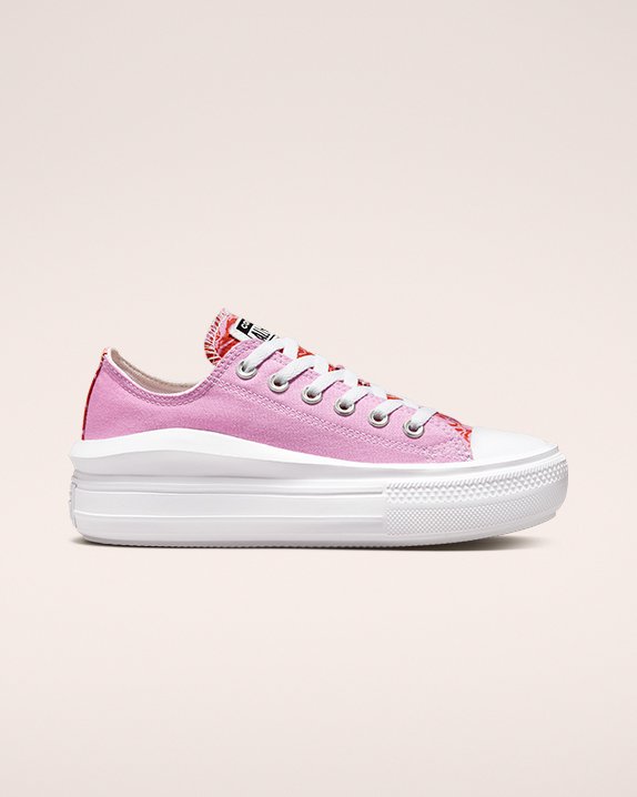 Pink Converse Chuck Taylor All Star Move Floral Platform Low Top | A83911D