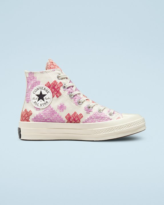 Pink Converse Festival Broderie Chuck 70 High Top | A87157R