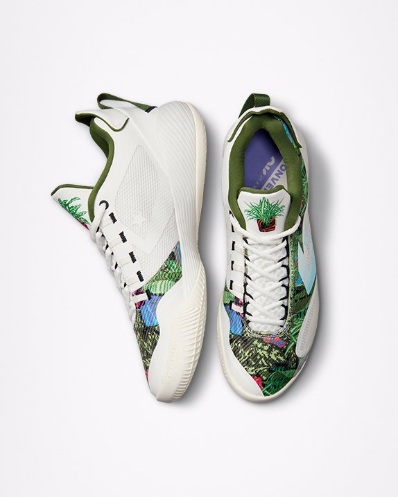 White Converse All Star BB Shift Botanical Concrete Low Top | A19175J