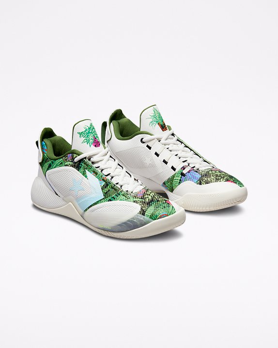 White Converse All Star BB Shift Botanical Concrete Low Top | A59495G