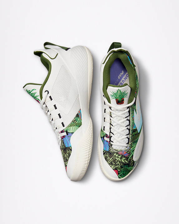 White Converse All Star BB Shift Botanical Concrete Low Top | A59495G