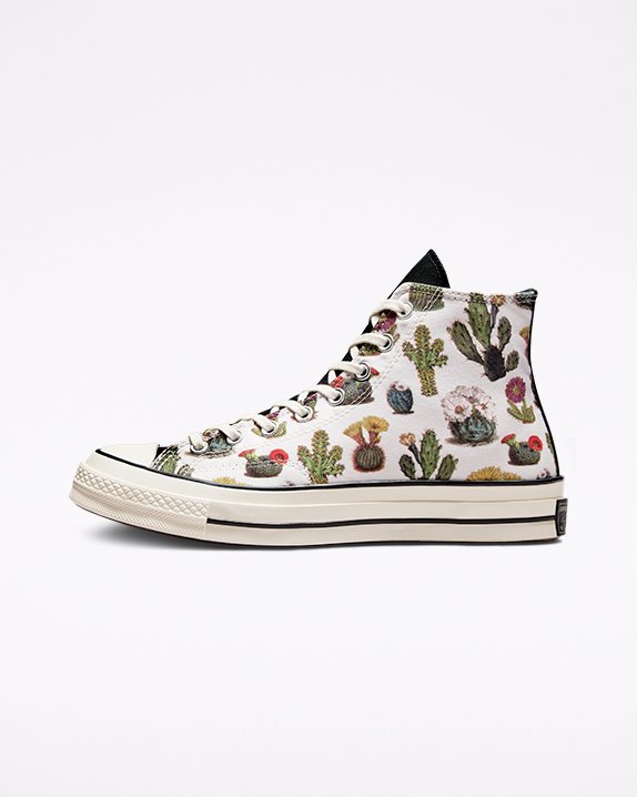 White Converse Chuck 70 Succulent Print High Top | A20326L