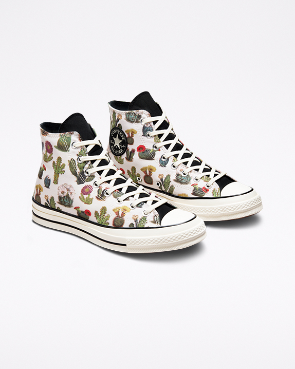 White Converse Chuck 70 Succulent Print High Top | A20326L