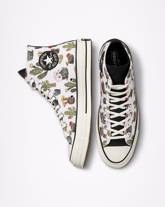 White Converse Chuck 70 Succulent Print High Top | A20326L