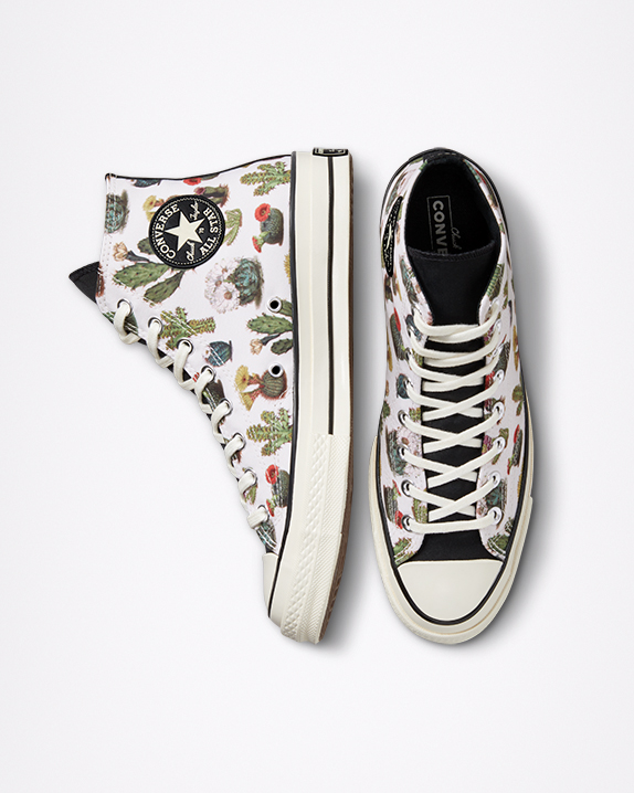 White Converse Chuck 70 Succulent Print High Top | A95274B