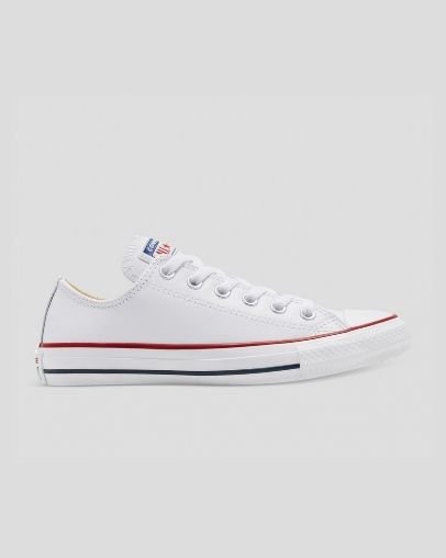 White Converse Chuck Taylor All Star Classic Leather Low Top | A08694T