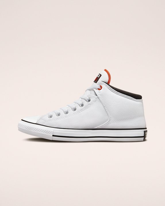 White Converse Chuck Taylor All Star High Street Canvas Mid | A19021H