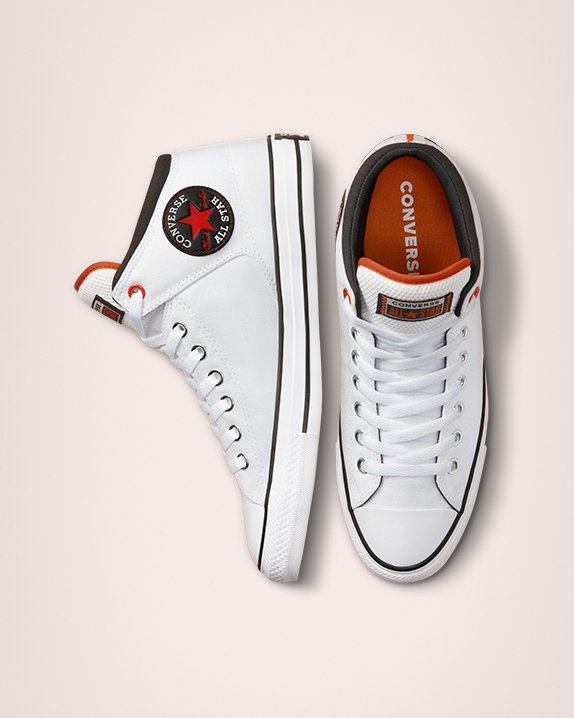 White Converse Chuck Taylor All Star High Street Canvas Mid | A19021H