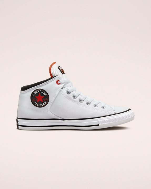 White Converse Chuck Taylor All Star High Street Canvas Mid | A19021H