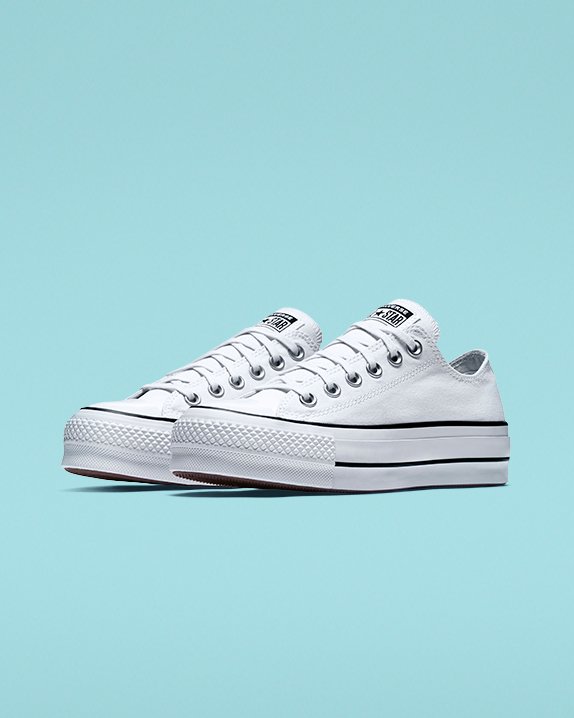 White Converse Chuck Taylor All Star Lift Canvas Low Top | A15072R