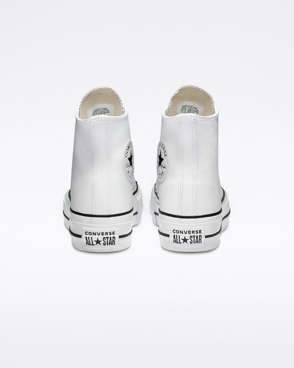 White Converse Chuck Taylor All Star Lift Leather High Top | A36121U