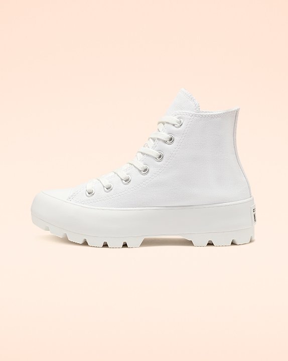 White Converse Chuck Taylor All Star Lugged High Top | A36565T