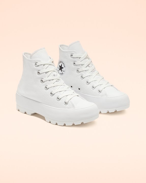 White Converse Chuck Taylor All Star Lugged High Top | A36565T