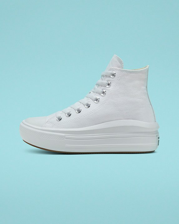 White Converse Chuck Taylor All Star Move High Top | A15684D