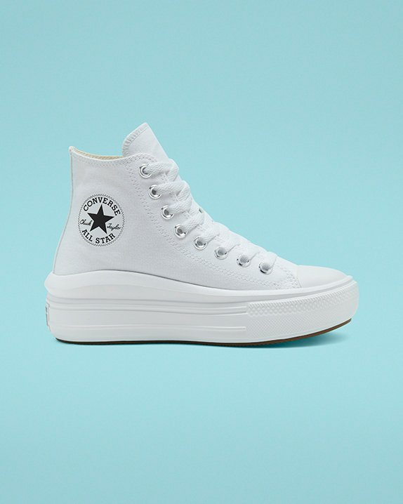 White Converse Chuck Taylor All Star Move High Top | A15684D