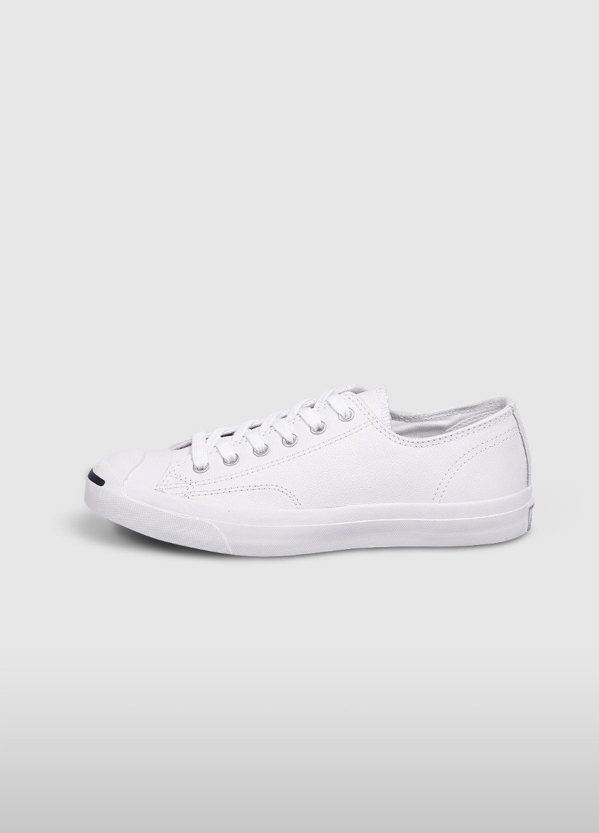 White Converse Jack Purcell Leather Low Top | A45069P