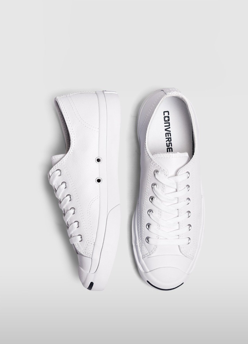 White Converse Jack Purcell Leather Low Top | A48508N